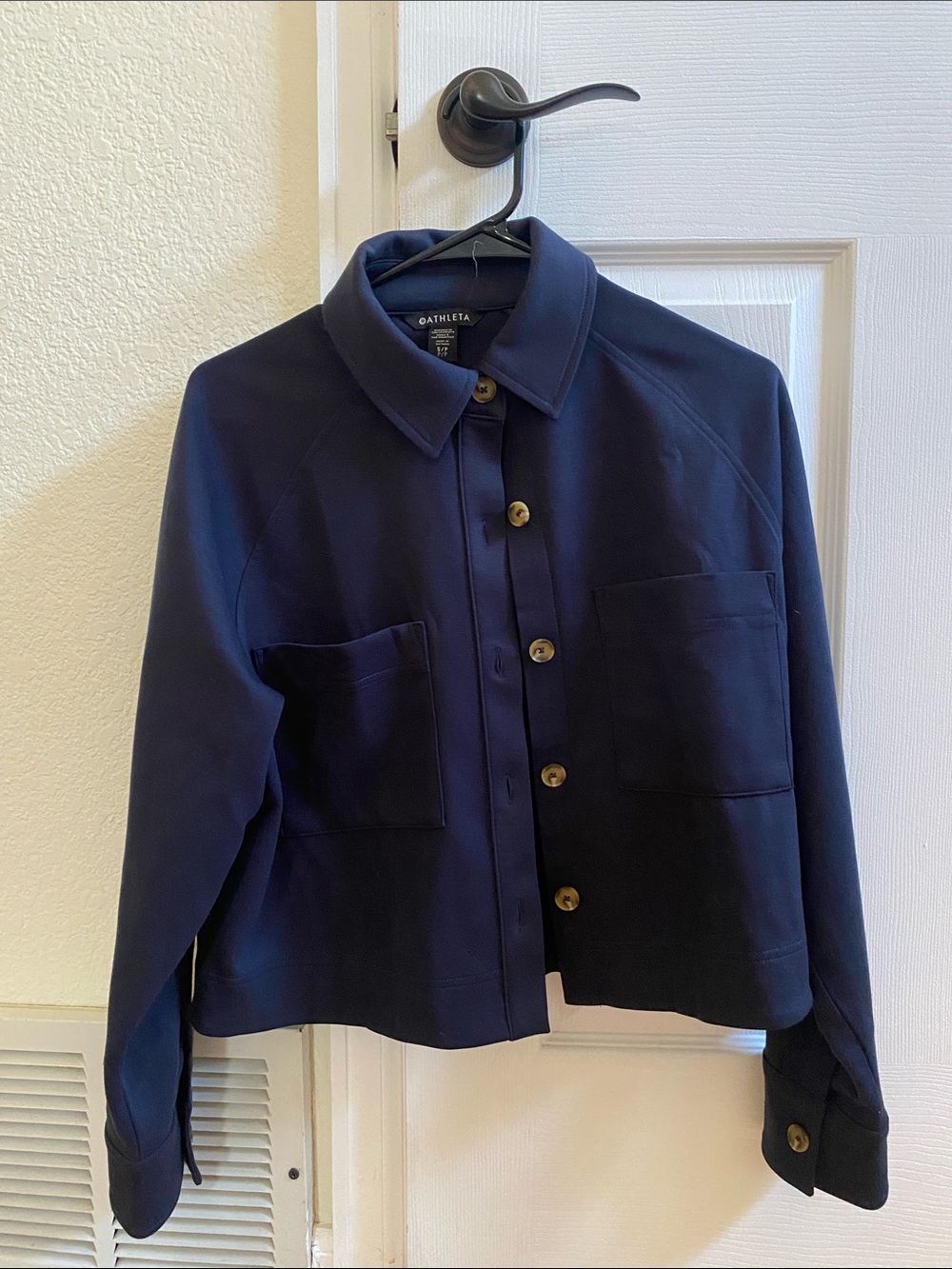Athleta Dark Navy allure shirt small petite - Picture 2 of 7